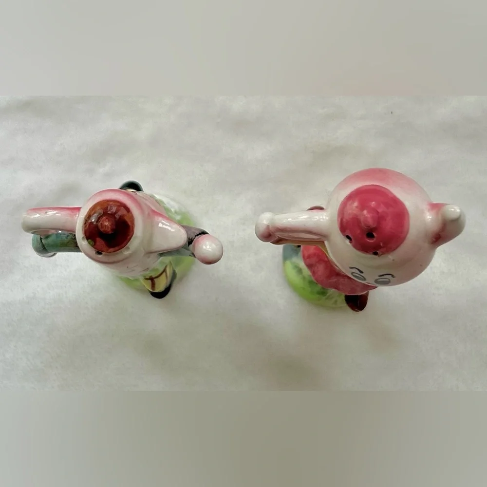 Vintage Salt Pepper Shakers Anthropomorphic Teapot Coffee Pot Ceramic Japan